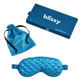 Sleep Mask - Aqua - Diamond Quilted