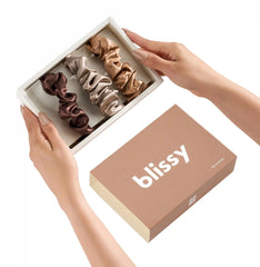 Blissy Scrunchies - Taupe, Cinnamon, Brown