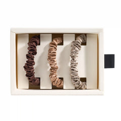 Blissy Skinny Scrunchies - Taupe, Cinnamon, Brown