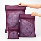 Blissy - Mesh Wash/Laundry Bags - Plum (3 pack)
