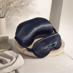 Sleep Mask & Travel Pillow - Black