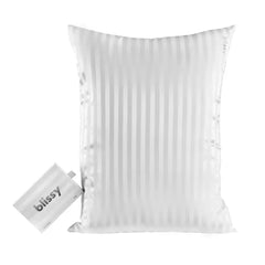 Pillowcase - White Striped - King