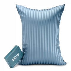 Pillowcase - Ash Blue Striped - King